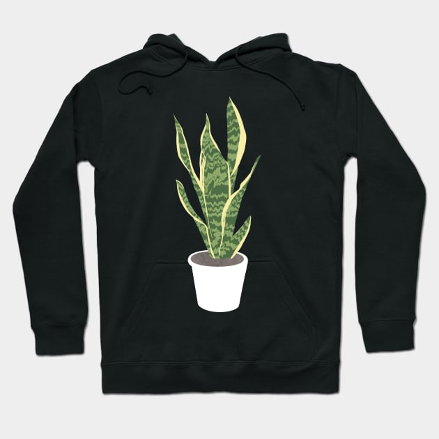 Snake Plant Illustration Hoodie by emilystp23